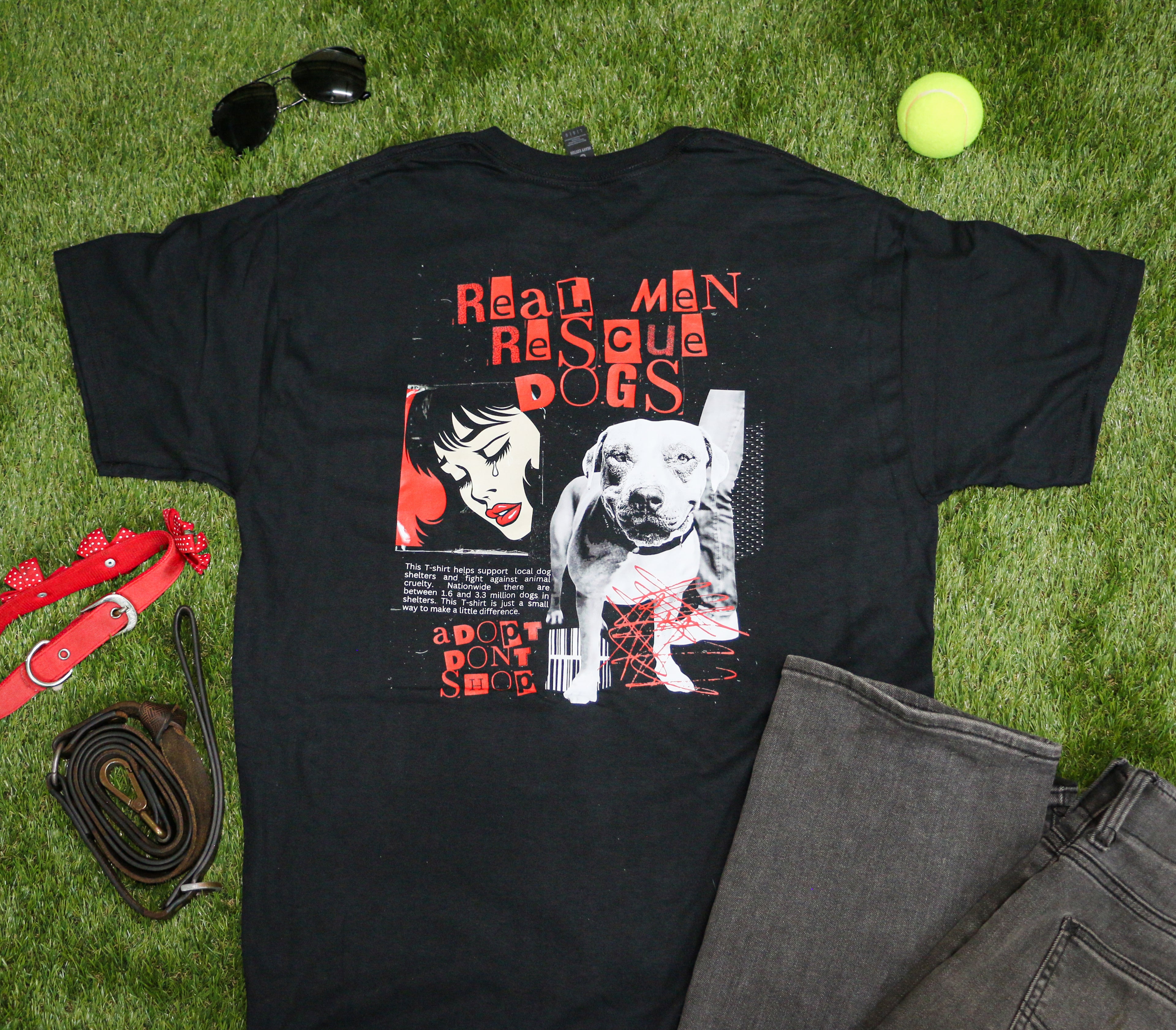 🖤 Real Men Rescue Dogs Tee