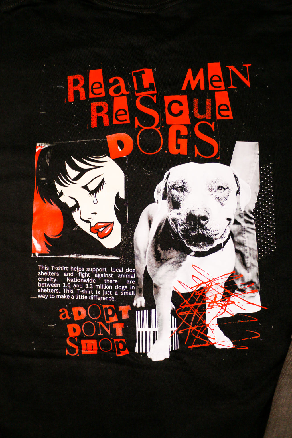 🖤 Real Men Rescue Dogs Tee