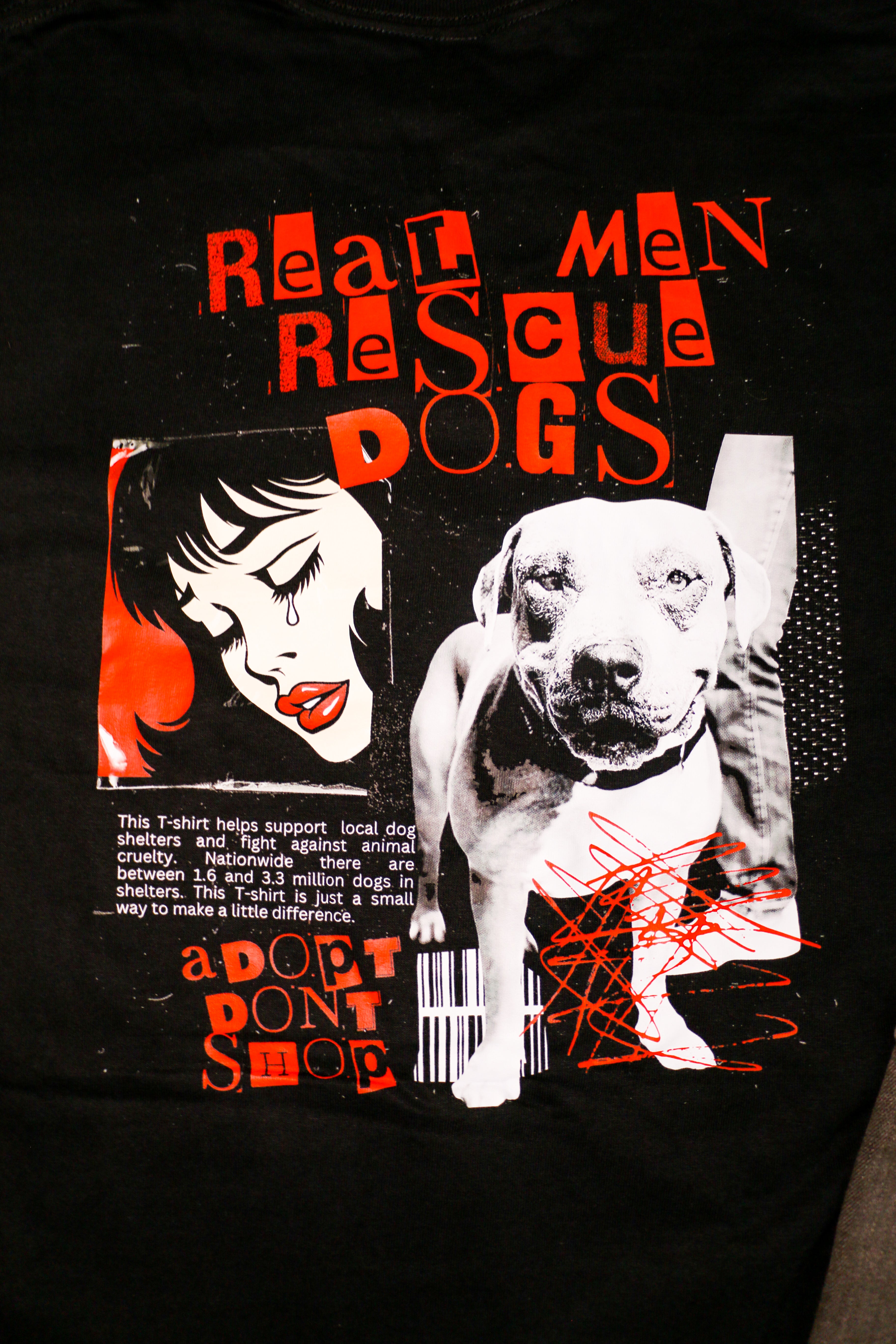 🖤 Real Men Rescue Dogs Tee