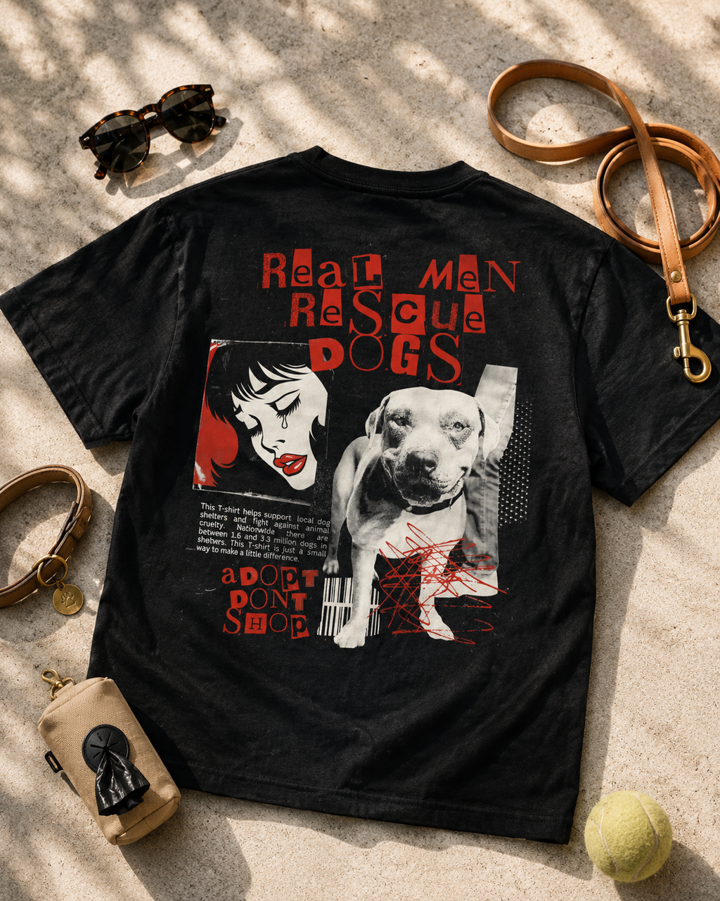 Real Men Rescue Dogs tee