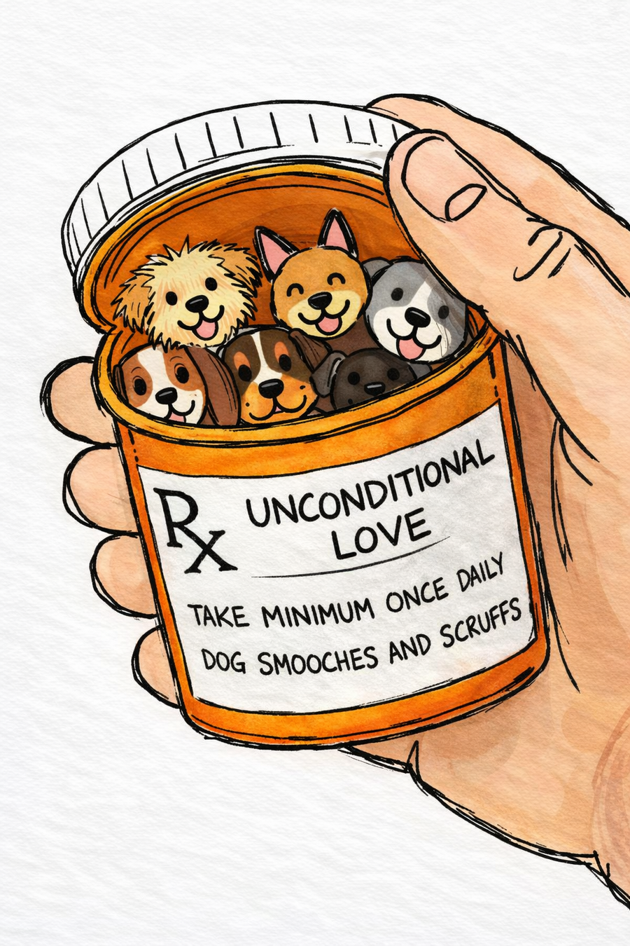 Rx sticker - unconditional love, take minimum once daily